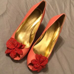 J Crew Floral Trimmed Heels Pumps - Size 6